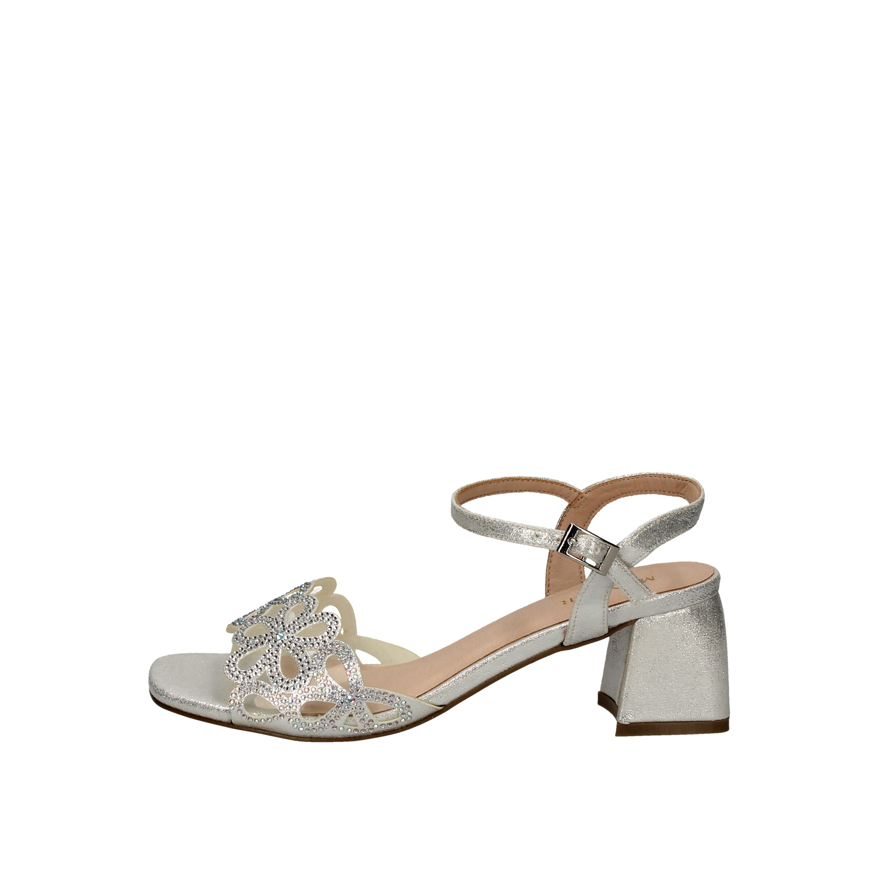 menbur sandali modello con strass plata 21249